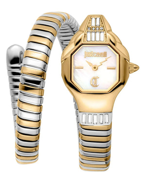 Buy Shop Just Cavalli Brillante Mother of Pearl Dial Two Tone Steel Strap Watch for Women - JC1L326M0055 USA Online