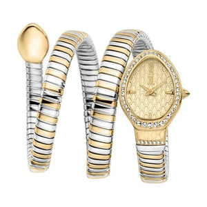 Buy Shop Just Cavalli Carezza Gold Dial Two Tone Steel Strap Watch for Women - JC1L372M0055 USA Online