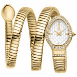Buy Shop Just Cavalli Carezza Silver Dial Gold Steel Strap Watch for Women - JC1L372M0025 USA Online