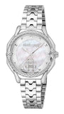 Buy Shop Just Cavalli Classic Diamonds Mother of Pearl Dial Silver Steel Strap Watch for Women - RV1L225M0041 USA Online