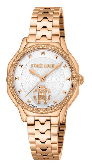 Buy Shop Just Cavalli Classic White Dial Rose Gold Steel Strap Watch for Women - RV1L225M0061 USA Online
