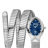 Buy Shop Just Cavalli Classico Lungo Blue Dial Silver Steel Strap Watch for Women - JC1L248M0015 USA Online