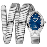 Buy Shop Just Cavalli Classico Lungo Blue Dial Silver Steel Strap Watch for Women - JC1L248M0015 USA Online