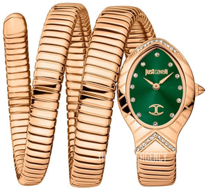 Buy Shop Just Cavalli Classico Lungo Green Dial Rose Gold Steel Strap Watch for Women - JC1L248M0045 USA Online