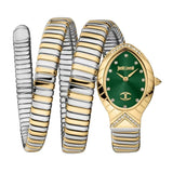 Buy Shop Just Cavalli Classico Lungo Green Dial Two Tone Steel Strap Watch for Women - JC1L248M0065 USA Online