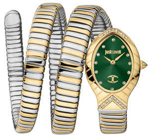 Buy Shop Just Cavalli Classico Lungo Green Dial Two Tone Steel Strap Watch for Women - JC1L248M0065 USA Online