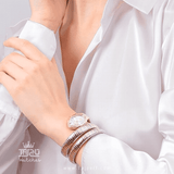 Buy Shop Just Cavalli Classico Lungo White Dial Two Tone Steel Strap Watch for Women - JC1L248M0055 USA Online