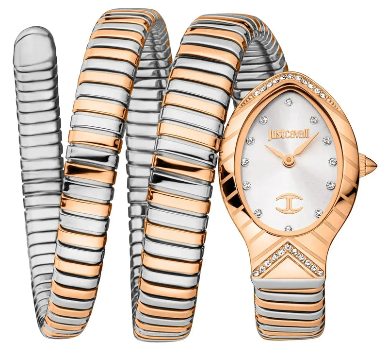 Buy Shop Just Cavalli Classico Lungo White Dial Two Tone Steel Strap Watch for Women - JC1L248M0075 USA Online