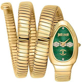 Buy Shop Just Cavalli Cosenza Green Dial Gold Steel Strap Watch for Women - JC1L232M0035 USA Online