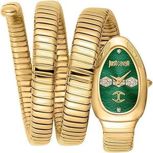 Buy Shop Just Cavalli Cosenza Green Dial Gold Steel Strap Watch for Women - JC1L232M0035 USA Online