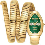 Buy Shop Just Cavalli Cosenza Green Dial Gold Steel Strap Watch for Women - JC1L232M0035 USA Online