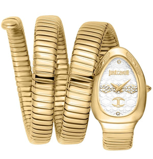 Buy Shop Just Cavalli Cosenza Silver Dial Gold Steel Strap Watch for Women - JC1L232M0025 USA Online