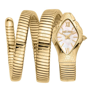 Buy Shop Just Cavalli Cristallo Mother of Pearl Dial Gold Steel Strap Watch for Women - JC1L307M0025 USA Online
