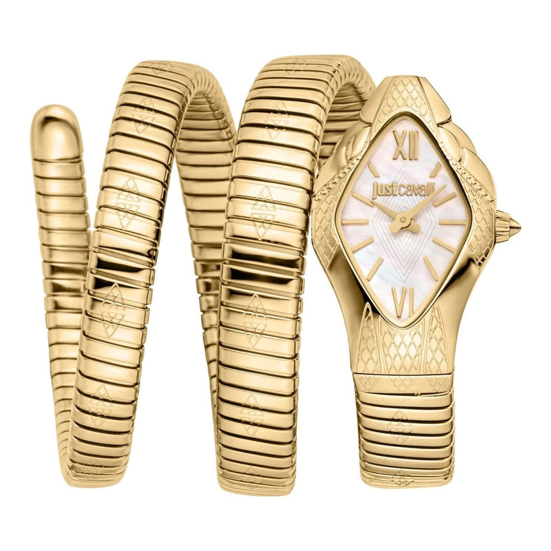 Buy Shop Just Cavalli Cristallo Mother of Pearl Dial Gold Steel Strap Watch for Women - JC1L307M0025 USA Online