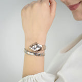 Buy Shop Just Cavalli Cristallo Silver Dial Silver Steel Strap Watch for Women - JC1L307M0015 USA Online