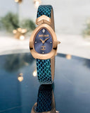 Buy Shop Just Cavalli Diversa Snake Blue Dial Blue Leather Strap Watch for Women - JC1L321L0055 USA Online