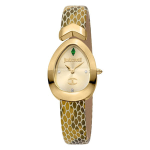 Buy Shop Just Cavalli Diversa Snake Gold Dial Brown Leather Strap Watch for Women - JC1L321L0035 USA Online