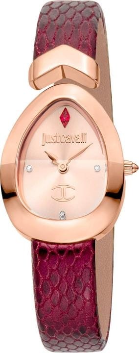 Buy Shop Just Cavalli Diversa Snake Rose Gold Dial Red Leather Strap Watch for Women - JC1L321L0045 USA Online