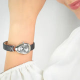 Buy Shop Just Cavalli Diversa Snake Silver Dial Black Leather Strap Watch for Women - JC1L321L0015 USA Online