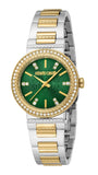 Buy Shop Just Cavalli Donna Glam Green Dial Two Tone Steel Strap Watch for Women - RC5L098M0065 USA Online