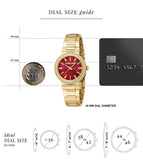 Buy Shop Just Cavalli Donna Glam Red Dial Gold Steel Strap Watch for Women - RC5L098M0035 USA Online