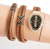 Buy Shop Just Cavalli Doppio Black Dial Multicolor Steel Strap Watch for Women - JC1L163M0065 USA Online