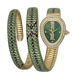 Buy Shop Just Cavalli Doppio Green Dial Multicolor Steel Strap Watch for Women - JC1L163M0055 USA Online