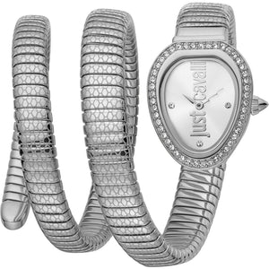 Buy Shop Just Cavalli Doppio Silver Dial Silver Steel Strap Watch for Women - JC1L163M0015 USA Online