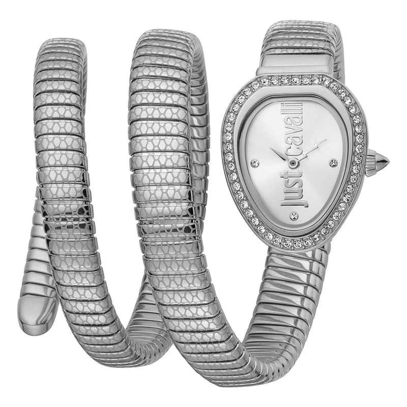 Buy Shop Just Cavalli Doppio Silver Dial Silver Steel Strap Watch for Women - JC1L163M0015 USA Online