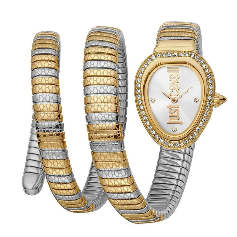 Buy Shop Just Cavalli Doppio Silver Dial Two Tone Steel Strap Watch for Women - JC1L163M0075 USA Online