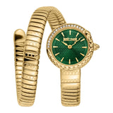 Buy Shop Just Cavalli Enchanting Green Dial Gold Steel Strap Watch for Women - JC1L301M0035 USA Online