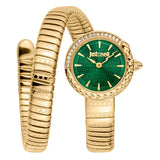 Buy Shop Just Cavalli Enchanting Green Dial Gold Steel Strap Watch for Women - JC1L301M0035 USA Online