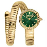 Buy Shop Just Cavalli Enchanting Green Dial Gold Steel Strap Watch for Women - JC1L301M0035 USA Online