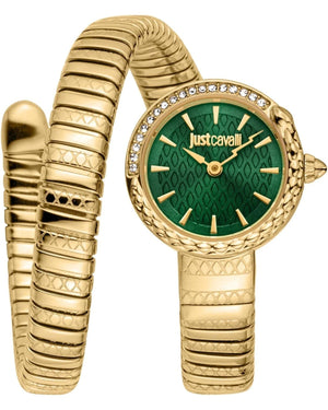 Buy Shop Just Cavalli Enchanting Green Dial Gold Steel Strap Watch for Women - JC1L301M0035 USA Online