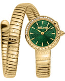 Buy Shop Just Cavalli Enchanting Green Dial Gold Steel Strap Watch for Women - JC1L301M0035 USA Online