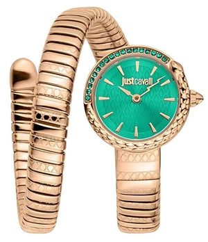 Buy Shop Just Cavalli Enchanting Green Dial Rose Gold Steel Strap Watch for Women - JC1L301M0055 USA Online