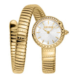 Buy Shop Just Cavalli Enchanting Mother of Pearl Dial Gold Steel Strap Watch for Women - JC1L302M0025 USA Online