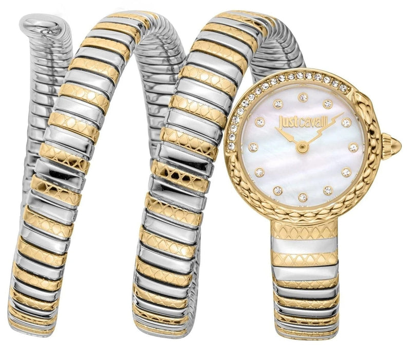 Buy Shop Just Cavalli Enchanting Mother of Pearl Dial Two Tone Steel Strap Watch for Women - JC1L302M0055 USA Online