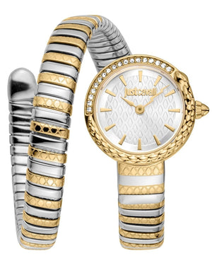 Buy Shop Just Cavalli Enchanting Silver Dial Two Tone Steel Strap Watch for Women - JC1L301M0065 USA Online