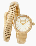 Buy Shop Just Cavalli Enchanting White Dial Gold Steel Strap Watch for Women - JC1L301M0025 USA Online