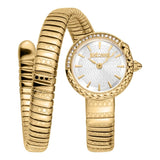 Buy Shop Just Cavalli Enchanting White Dial Gold Steel Strap Watch for Women - JC1L301M0025 USA Online