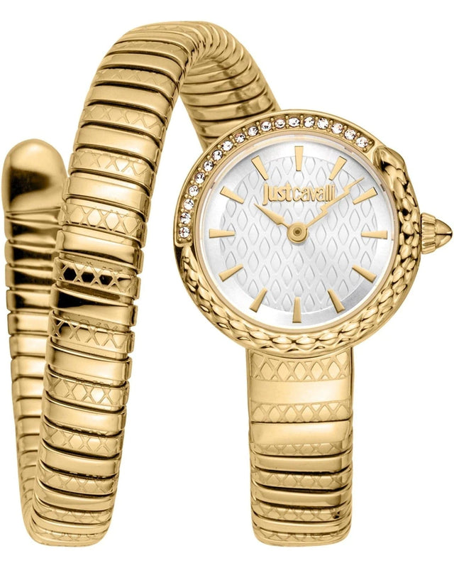 Buy Shop Just Cavalli Enchanting White Dial Gold Steel Strap Watch for Women - JC1L301M0025 USA Online