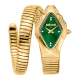 Buy Shop Just Cavalli Ferocious Green Dial Gold Steel Strap Watch for Women - JC1L306M0045 USA Online