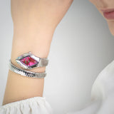 Buy Shop Just Cavalli Ferocious Pink Dial Silver Steel Strap Watch for Women - JC1L306M0025 USA Online