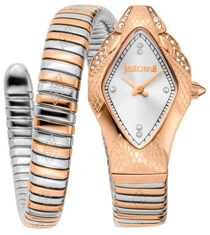 Buy Shop Just Cavalli Ferocious Silver Dial Two Tone Steel Strap Watch for Women - JC1L306M0075 USA Online