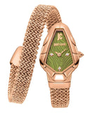 Buy Shop Just Cavalli Fiamma Green Dial Rose Gold Steel Strap Watch for Women - JC1L426M0045 USA Online