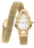 Buy Shop Just Cavalli Fiamma Silver Dial Gold Steel Strap Watch for Women - JC1L426M0025 USA Online