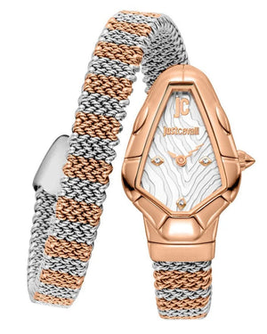 Buy Shop Just Cavalli Fiamma Silver Dial Two Tone Steel Strap Watch for Women - JC1L426M0065 USA Online