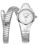 Buy Shop Just Cavalli Fiore Silver Dial Silver Steel Strap Watch for Women - JC1L354M0015 USA Online