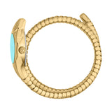 Buy Shop Just Cavalli Fiore Turquoise Dial Gold Steel Strap Watch for Women - JC1L354M0035 USA Online